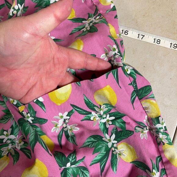 Vintage National Floral Lemon Spring SUmmer MuMu Large - Picture 9 of 10